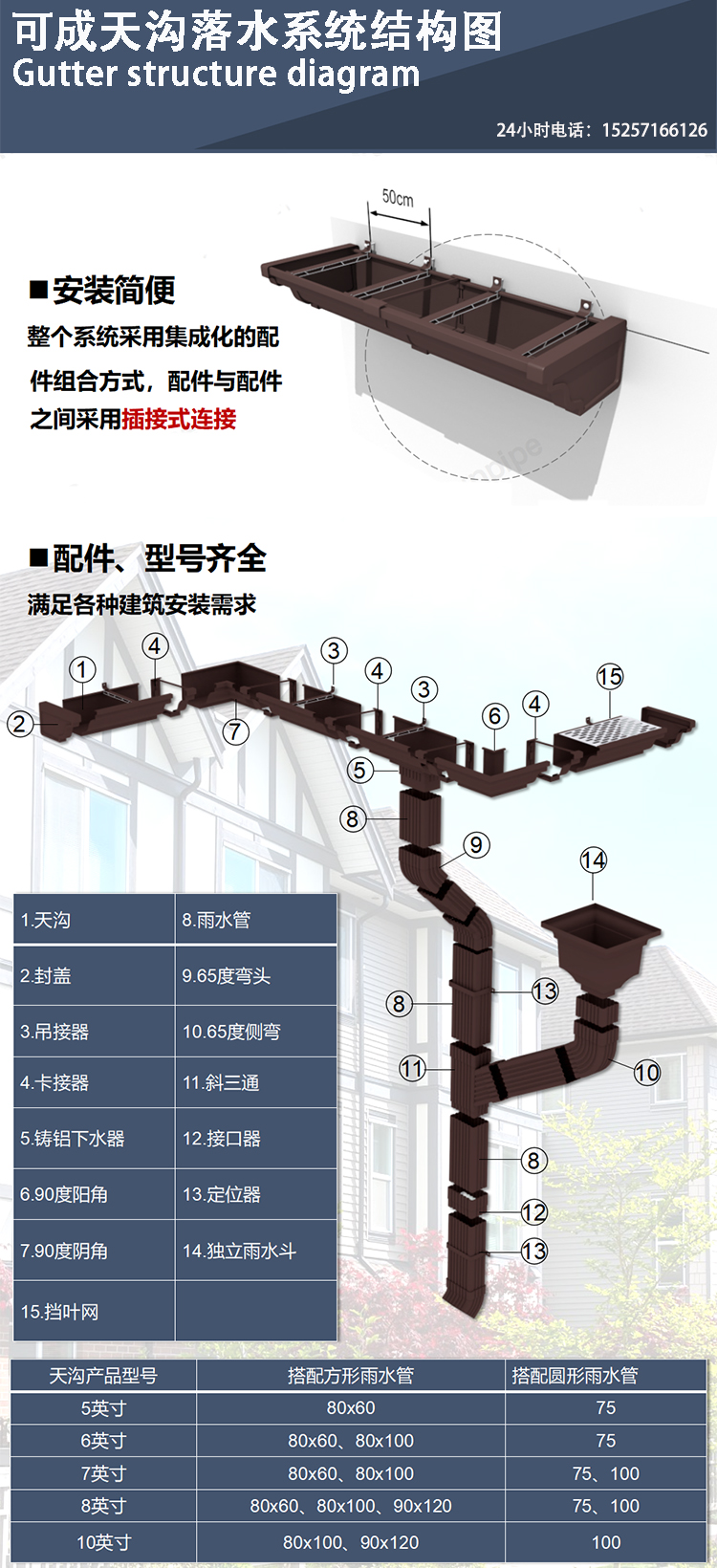 【天沟】铝合金仿古挂落源头直供
