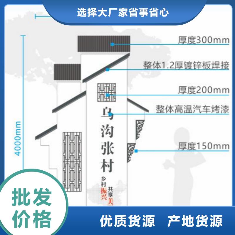 党建美丽乡村标识牌施工团队严格把控每一处细节