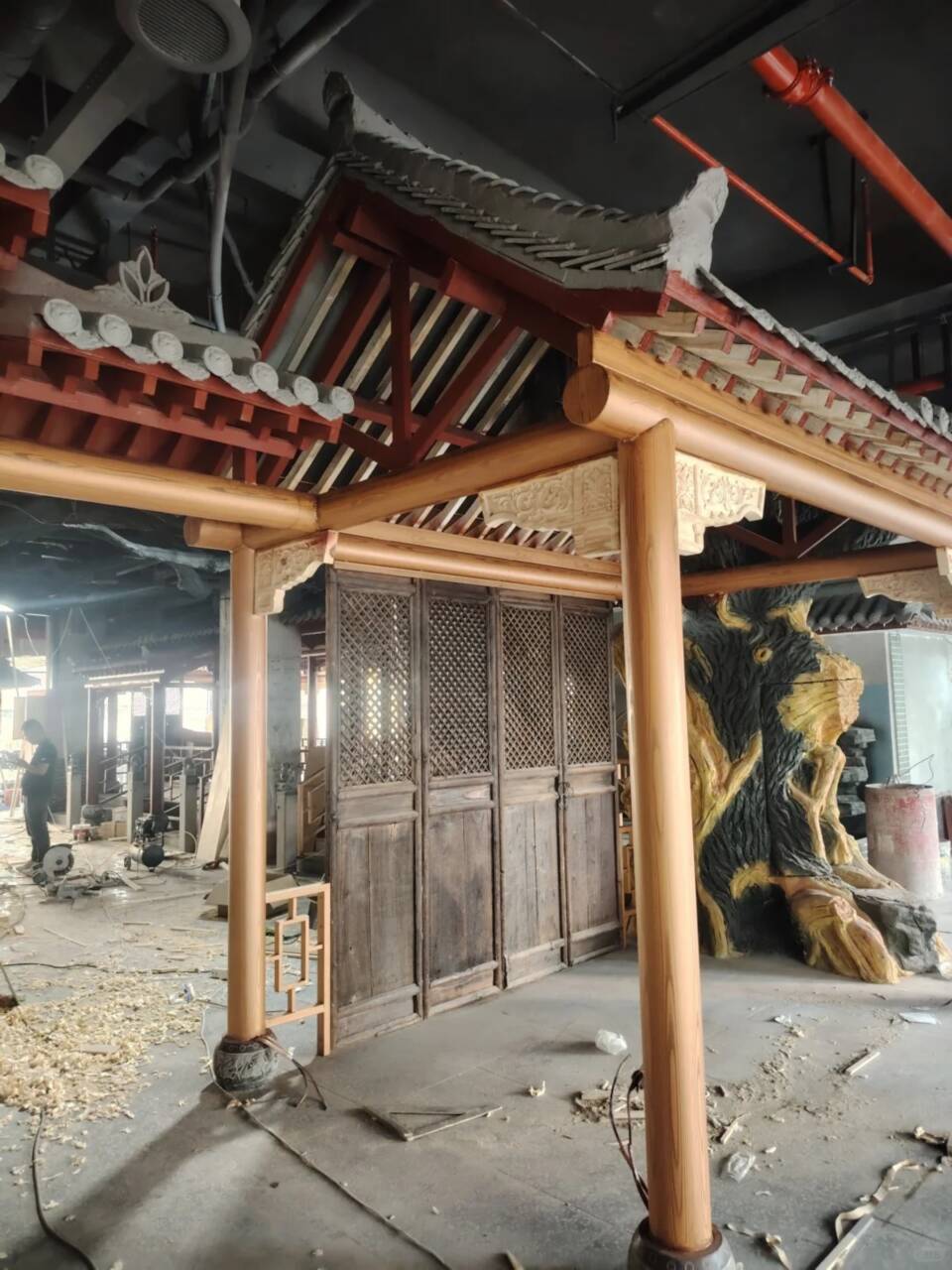 廊架长廊木纹漆批发厂家价格优惠