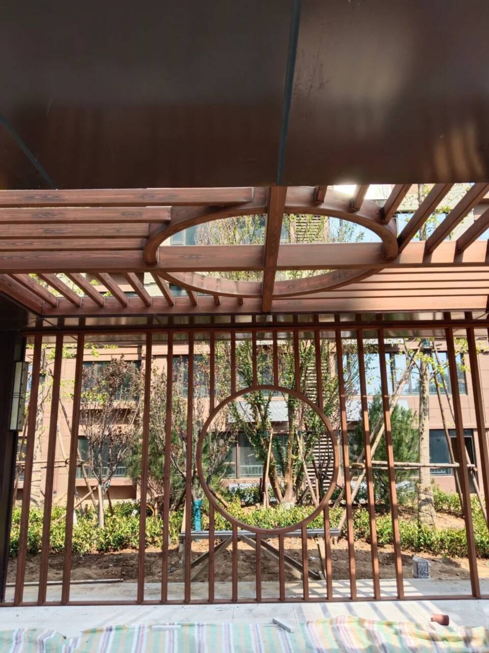 仿古园林建筑木纹漆厂家施工