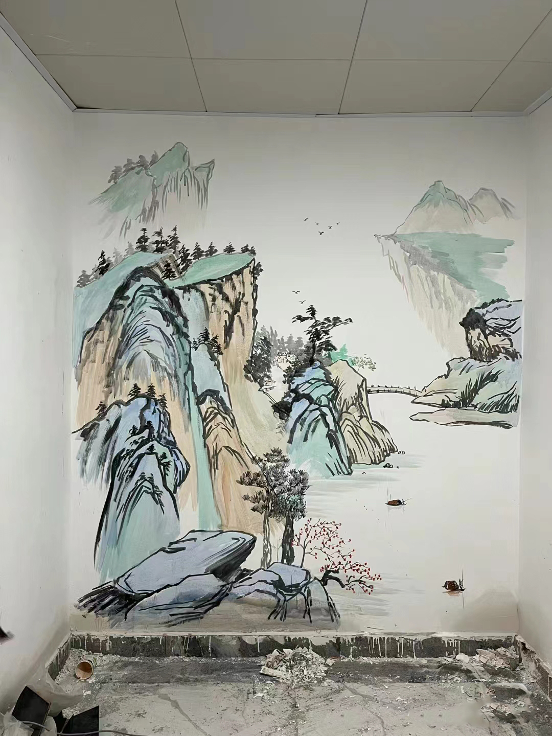 墙面彩绘墙体手绘壁画师团队